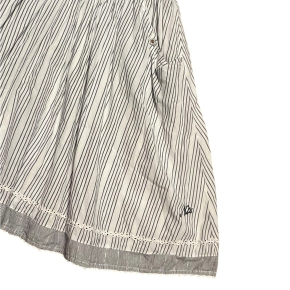 Not the same blue white pinstriped fit and flare ruffle sleeve dress whimsical - Picture 11 of 16